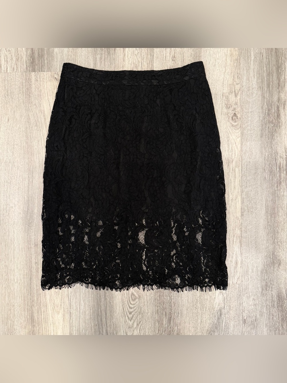 Miss Me Black Lace Skirt‎ Size M Sheer Hem Feminine Mini